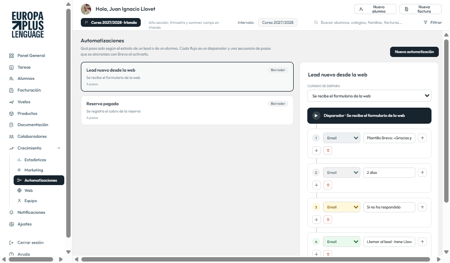 Editor de automatizaciones