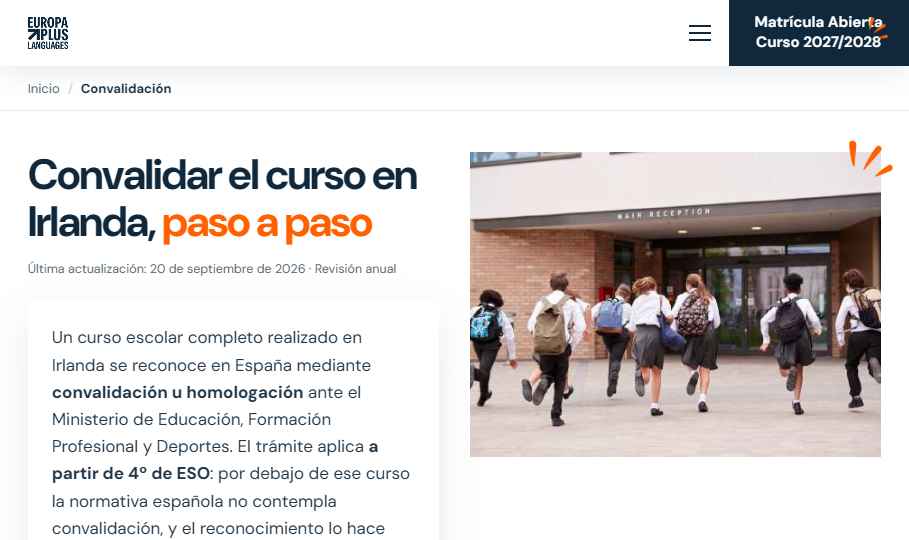 Convalidación paso a paso